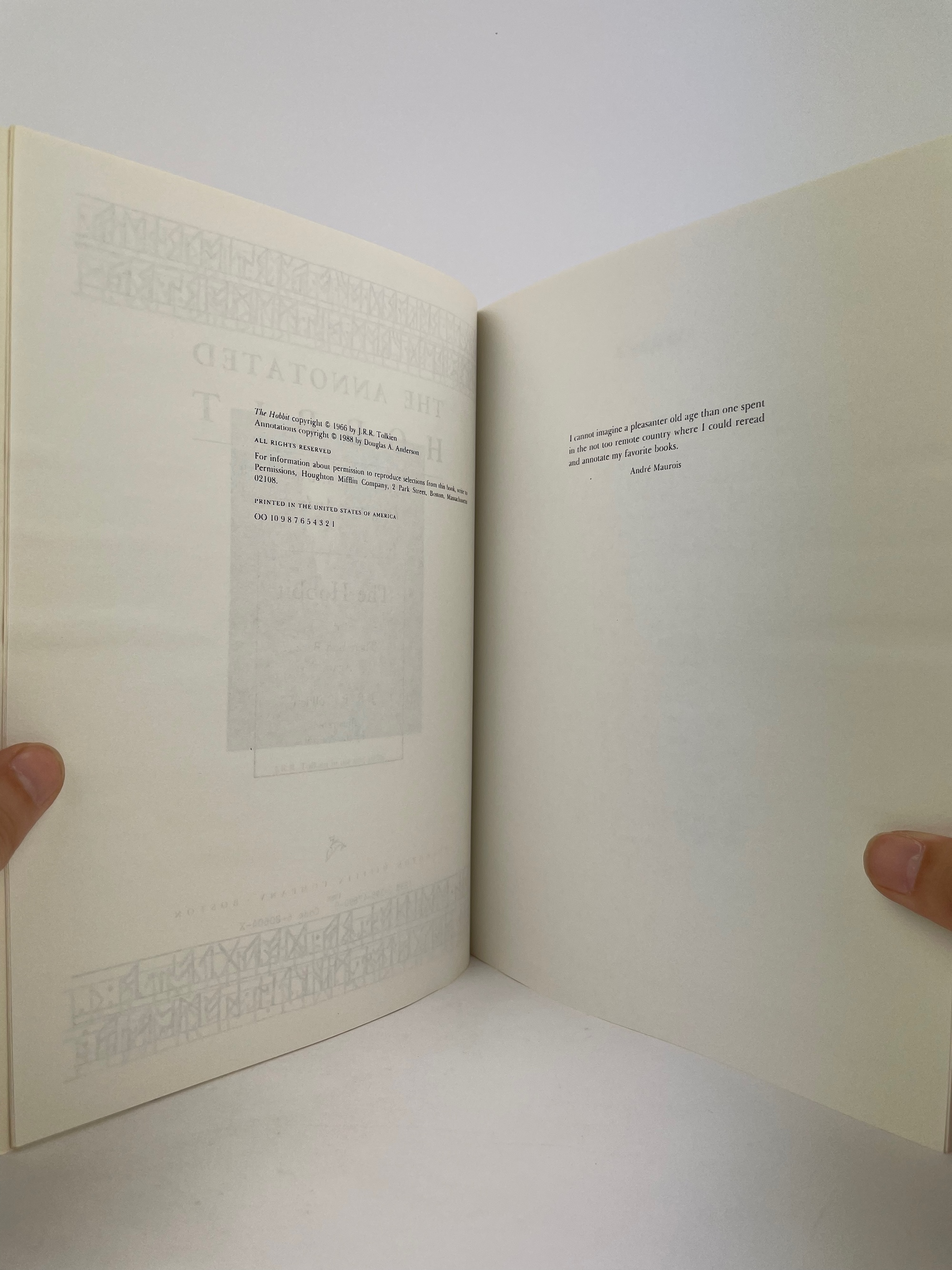 The Annotated Hobbit Uncorrected Proof 1988