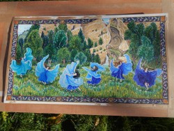 Lúthien Tinúviel Dances by Ruth Lacon - Original Tolkien Acrylic Painting