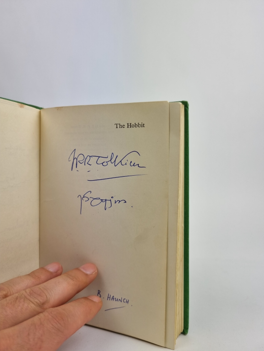 Extremely Rare Signed The Hobbit with Quenya Inscription