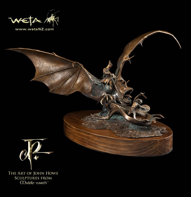 Article on The Hobbit movie dragon and sculptures by Tolkien artist John Howe