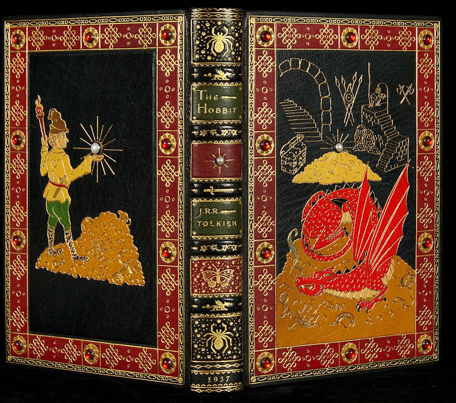 A variety of the nicest The Hobbit fine bindings by the best binders in the world